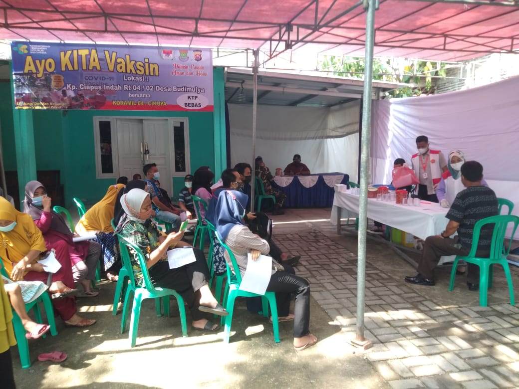 Permudah Warga Divaksin, Koramil 04 Cikupa Gelar Vaksin di Satu Desa dan Satu Kelurahan