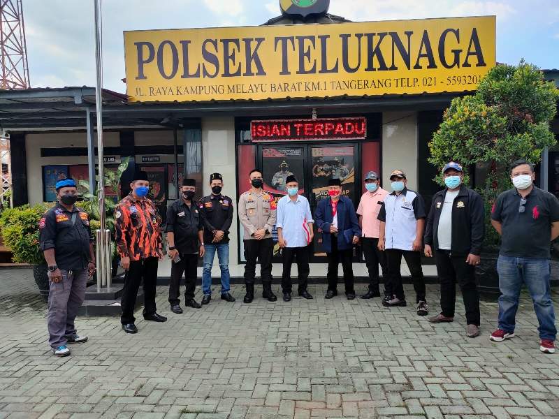 Aliansi Ormas Kosambi Bersatu Sambangi Polsek Teluknaga