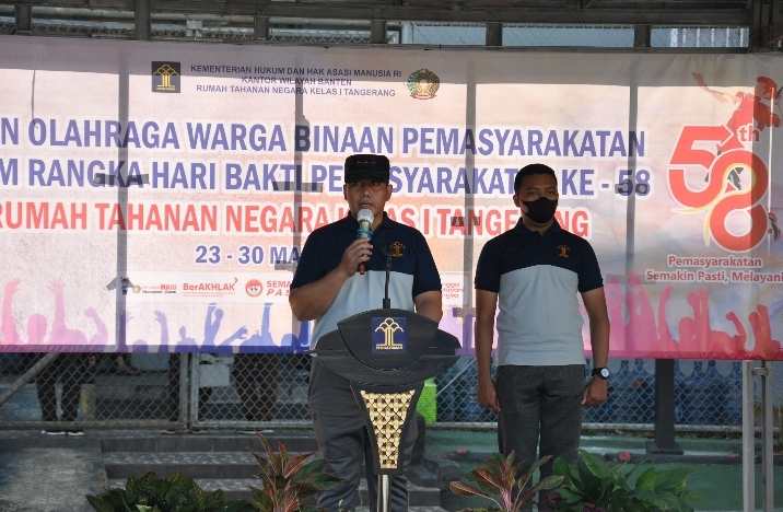 Rutan Kelas 1 Tangerang Laksanakan Upacara Pembukaan Porseni, Sambut Hari Bakti Pemasyarakatan ke-58