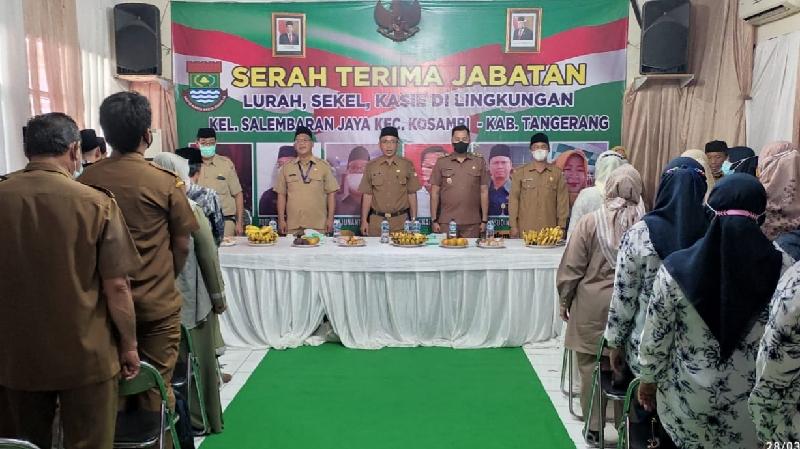 Kelurahan Salembaran Jaya Gelar Sertijab, Lurah Sunartim Diganti
