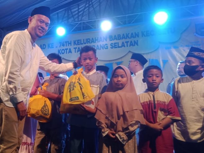 Tasyakuran di Milad ke-74, Kelurahan Babakan Santuni 100 Anak Yatim