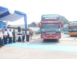 Polres Tangerang Selatan Hadiri Pelepasan Mudik Gratis di Terminal Pondok Cabe
