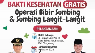 Cara Daftar Bakti Kesehatan Operasi Bibir Sumbing Gratis di RSUD Balaraja Lengkap Beserta Syarat