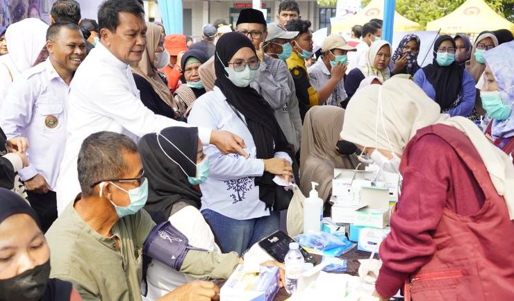 Bupati Tinjau CKG Pagedangan, 429 Warga Ikut Pemeriksaan Gratis
